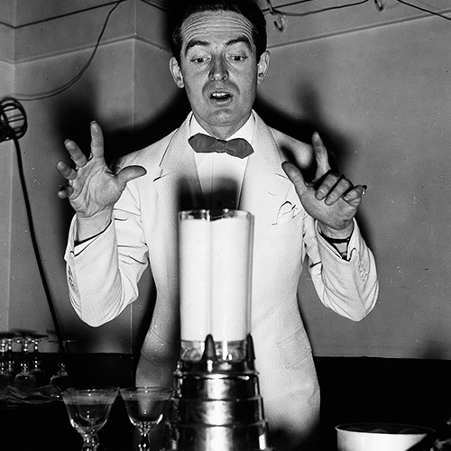 Fred Waring in the lab